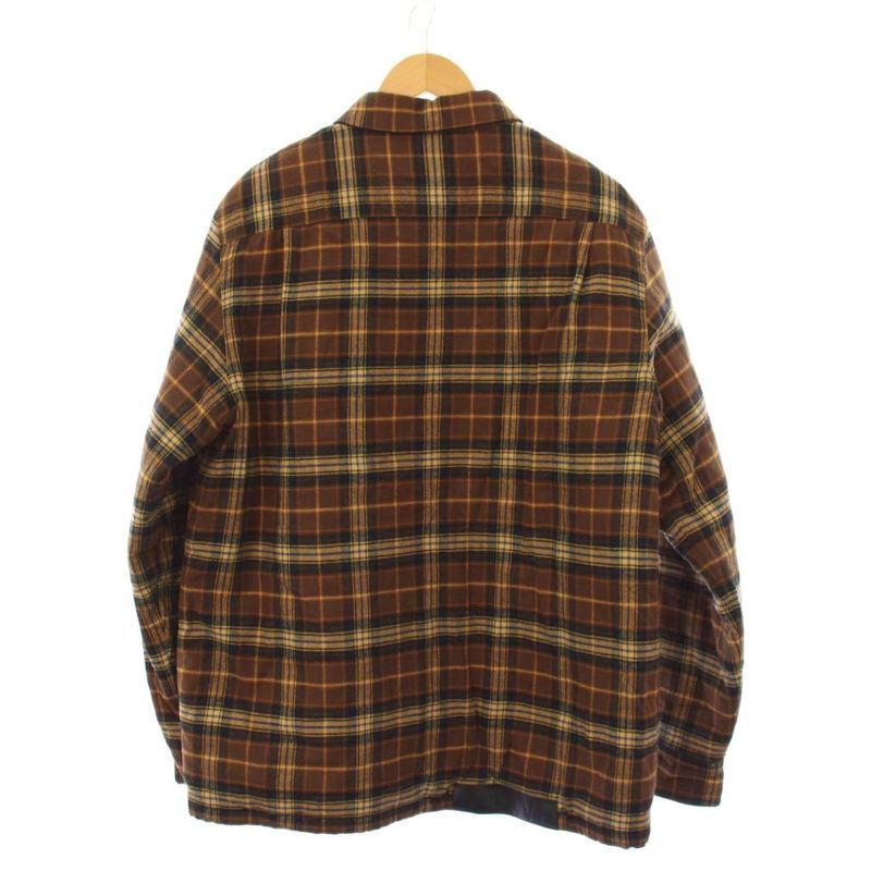 Loewe Padded Shirt Jacket Check 46 Brown