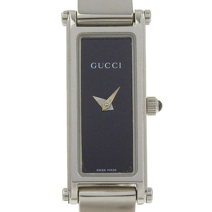 Gucci Stainless Steel Quartz Analog Display Black Dial Watch
