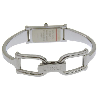 Gucci Stainless Steel Quartz Analog Display Black Dial Watch