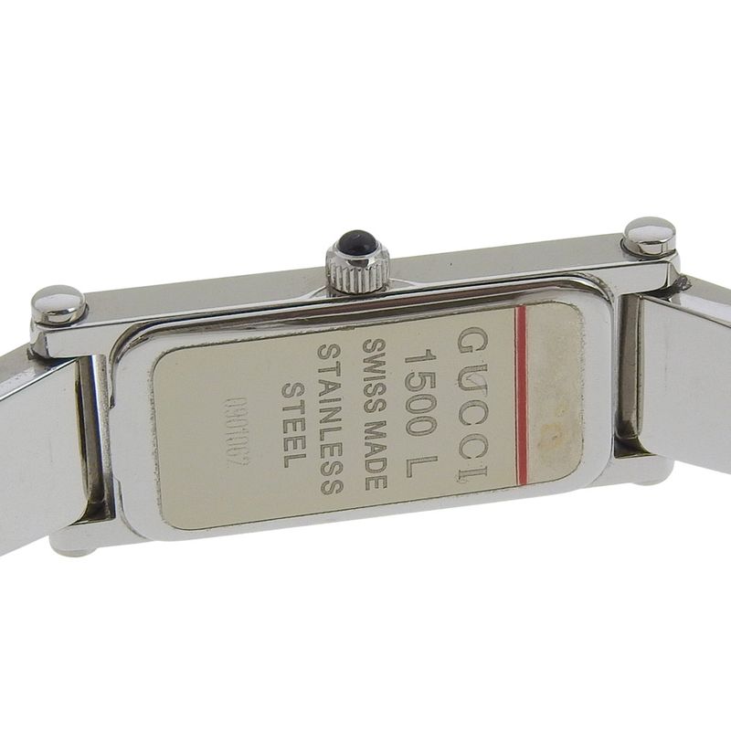 Gucci Stainless Steel Quartz Analog Display Black Dial Watch