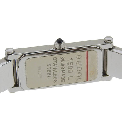 Gucci Stainless Steel Quartz Analog Display Black Dial Watch