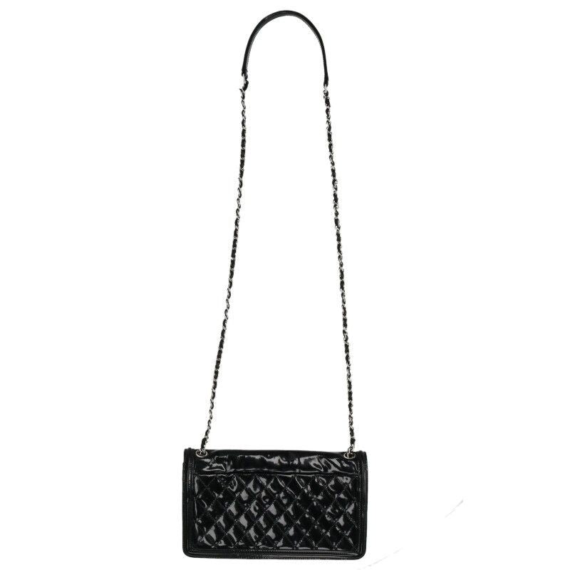 Chanel CC Filigree CC Logo Patent Chain Shoulder Bag