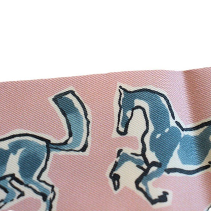 Hermes Twilly Freedom Horse Silk Pink Scarf