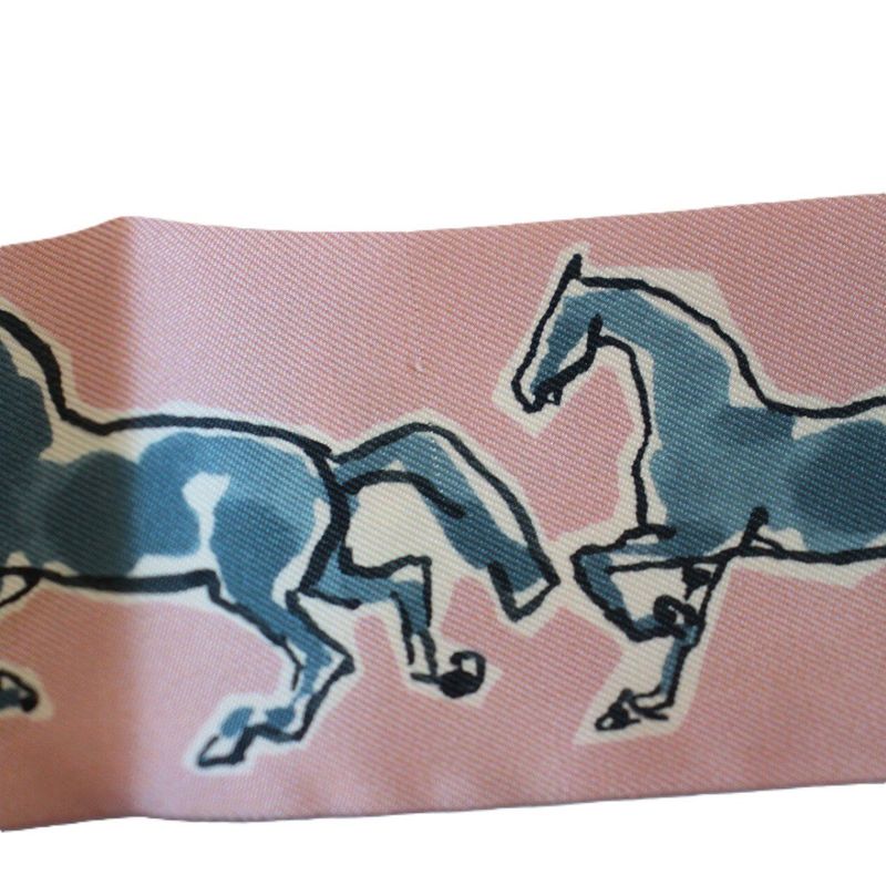 Hermes Twilly Freedom Horse Silk Pink Scarf
