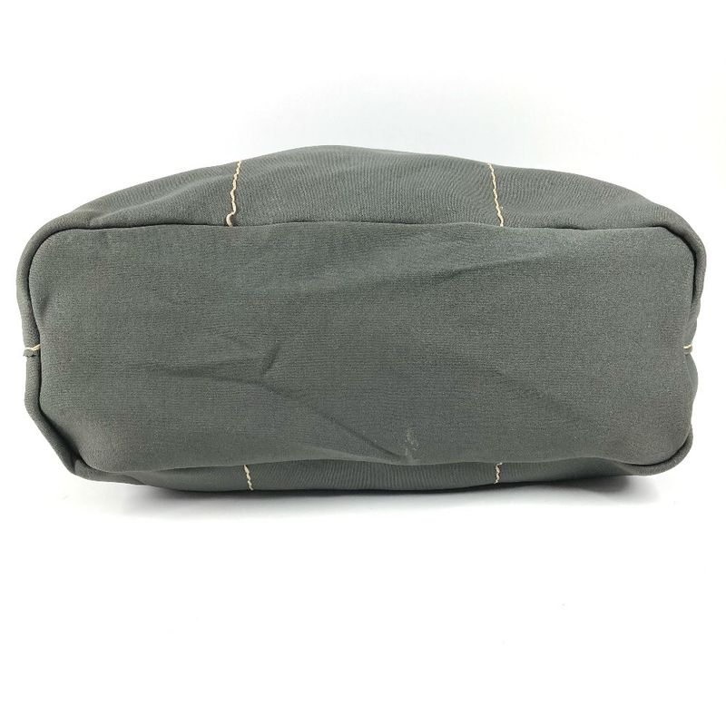 Prada Shoulder Bag Logo Gray Khaki
