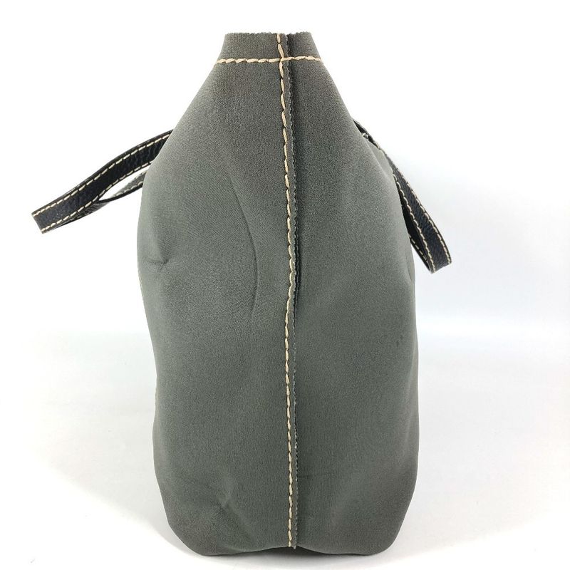 Prada Shoulder Bag Logo Gray Khaki