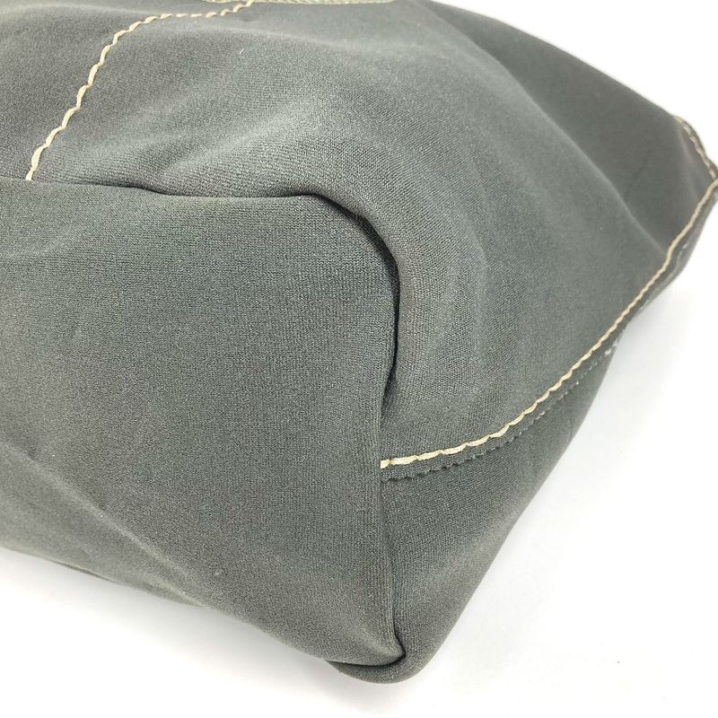 Prada Shoulder Bag Logo Gray Khaki