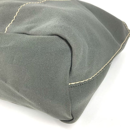 Prada Shoulder Bag Logo Gray Khaki