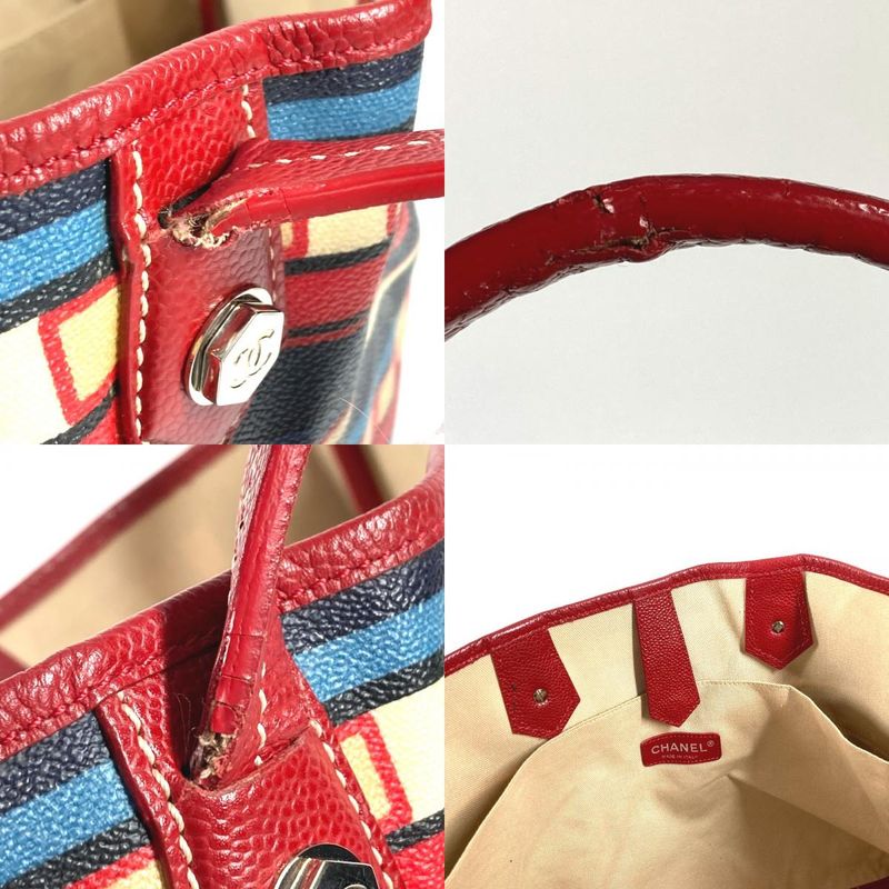 Chanel Tote Central Station Leather Red