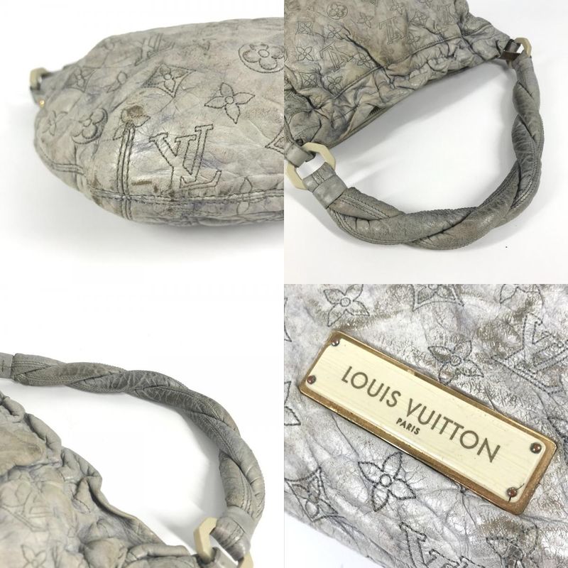 Louis Vuitton Shoulder Bag Nimbus PM Leather Ecru Gray
