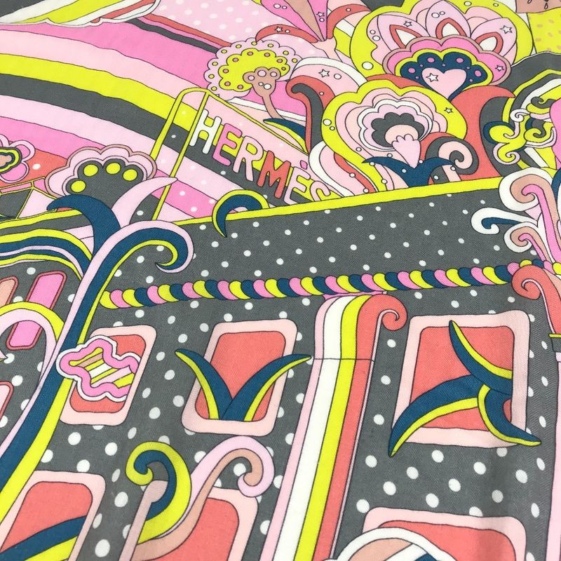 Hermes Scarf Carre Geant 140 Cashmere Pink