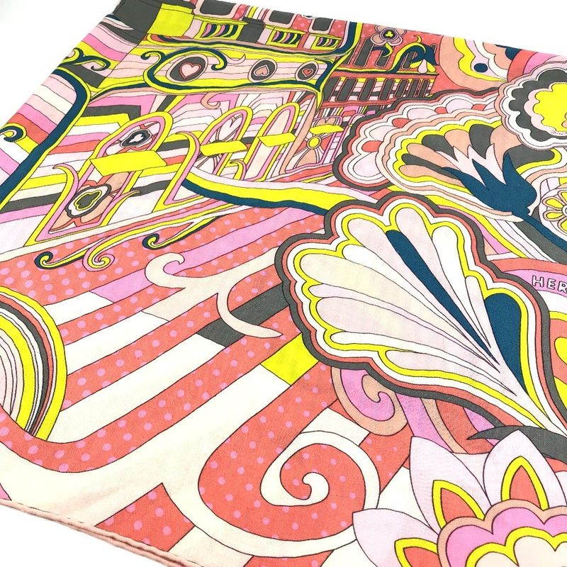 Hermes Scarf Carre Geant 140 Cashmere Pink