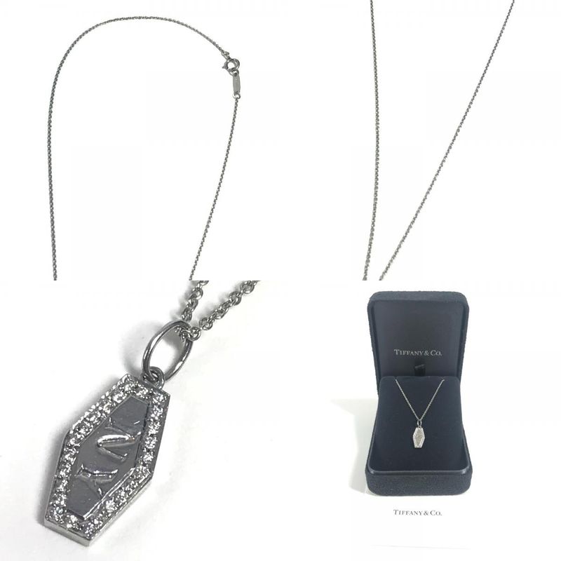 Tiffany & Co. Necklace NY Plate Diamond New York Silver