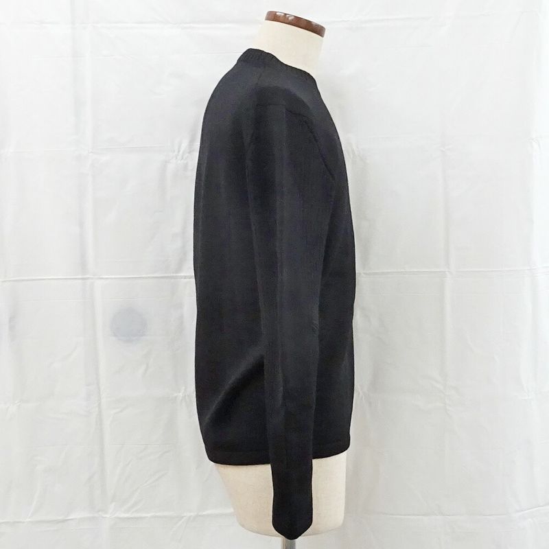 Prada Knit Sweater 50 Black BK 100% Virgin Wool