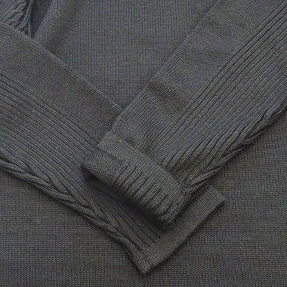 Prada Knit Sweater 50 Black BK 100% Virgin Wool