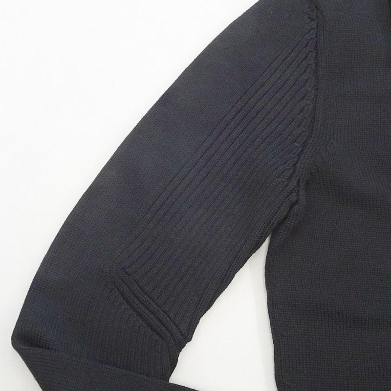 Prada Knit Sweater 50 Black BK 100% Virgin Wool