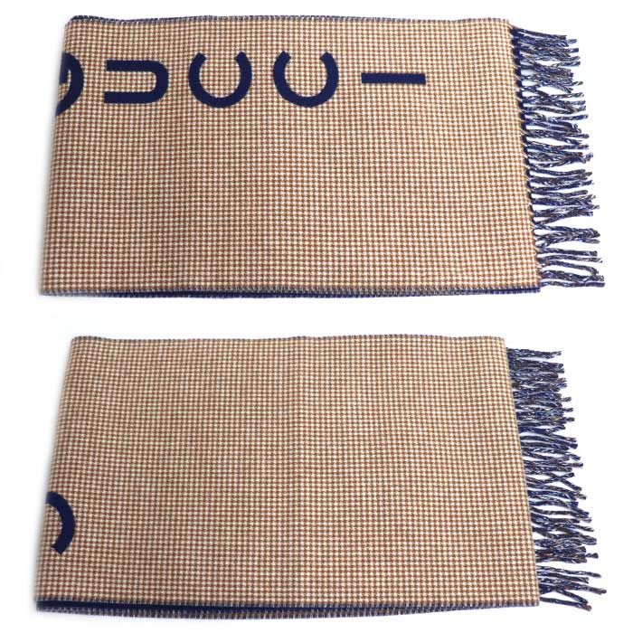 Gucci Logo Scarf Camel Navy