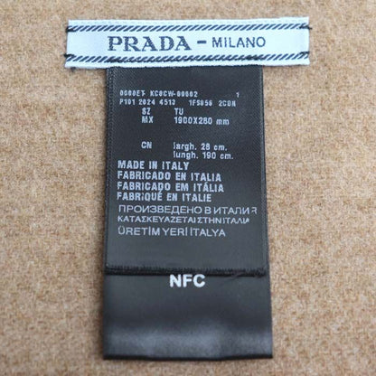 Prada Symbol Double Scarf Sand White