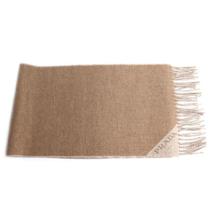 Prada Symbol Double Scarf Sand White