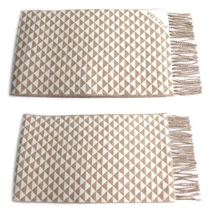 Prada Symbol Double Scarf Sand White