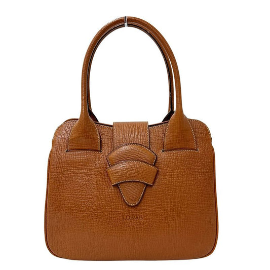 Loewe Bag Barcelona Handbag Leather Brown Handheld Simple