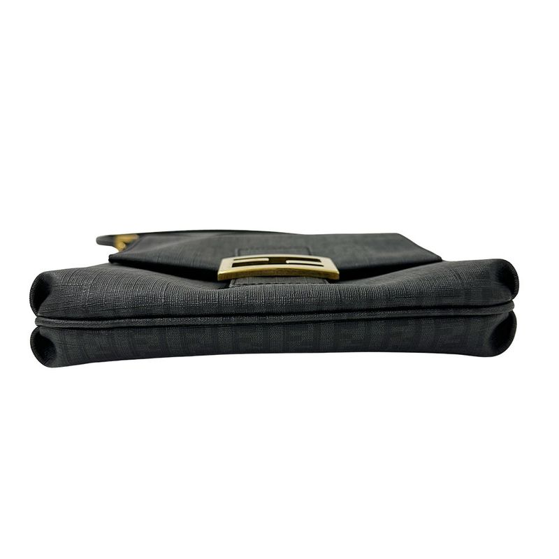 Fendi Zucchino Shoulder Bag Gray