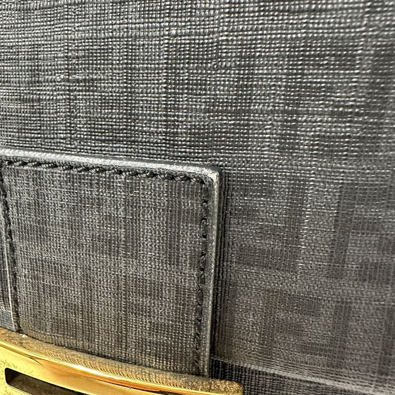 Fendi Zucchino Shoulder Bag Gray