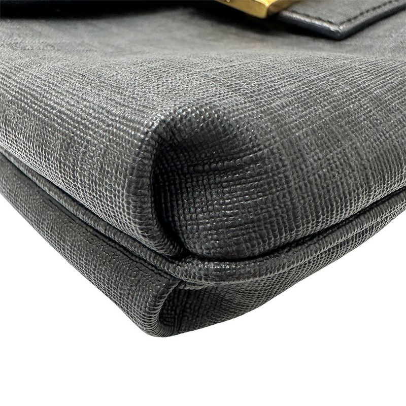 Fendi Zucchino Shoulder Bag Gray