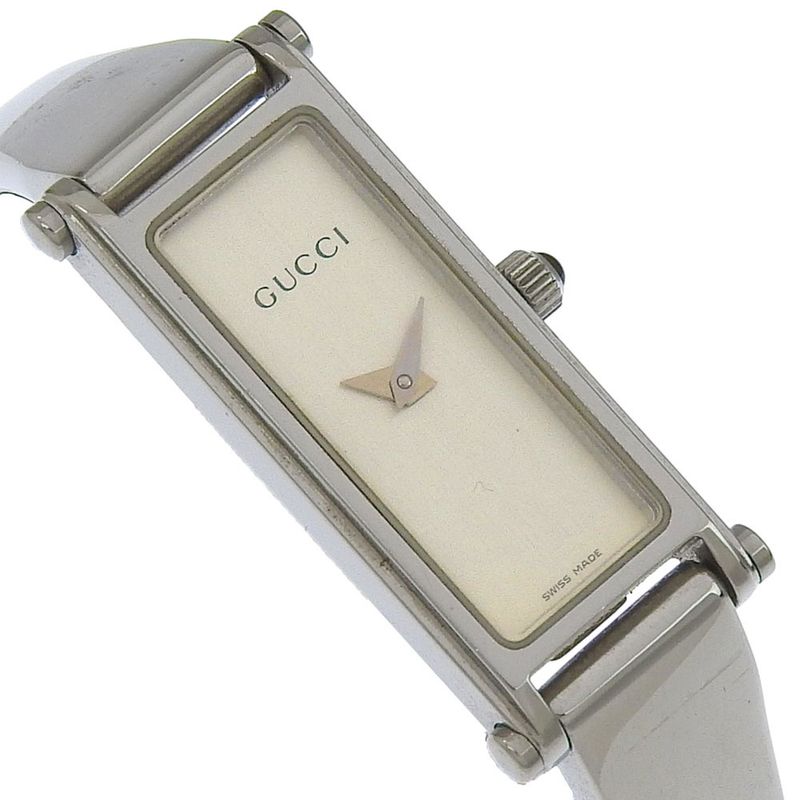 Gucci Stainless Steel Quartz Analog Display Silver Dial Watch