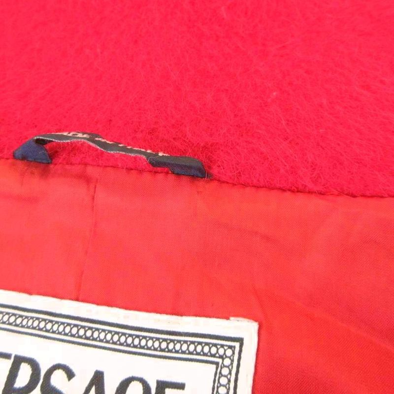 Versace Sport Vintage Coat Sarah Shawl Collar Wool Alpaca Blend Gold Buttons 42