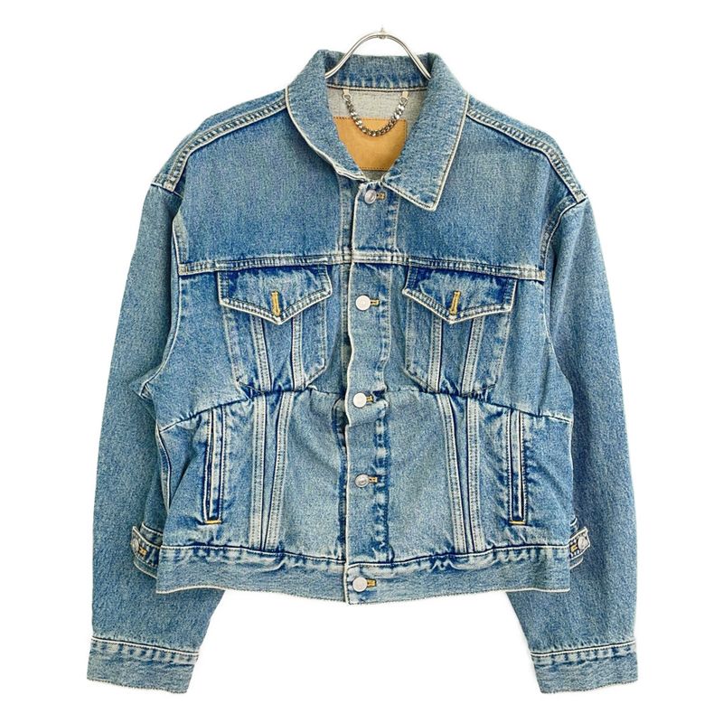 Balenciaga Indigo Reconstruction Swing Denim Jacket 34