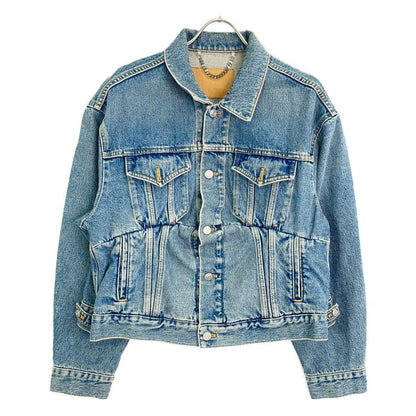 Balenciaga Indigo Reconstruction Swing Denim Jacket 34