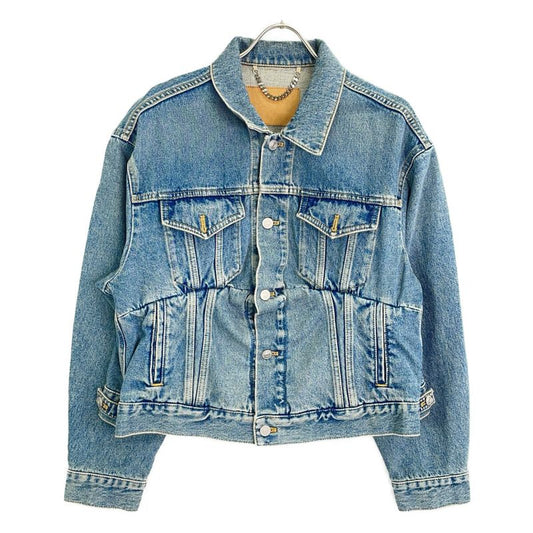 Balenciaga Indigo Reconstruction Swing Denim Jacket 34