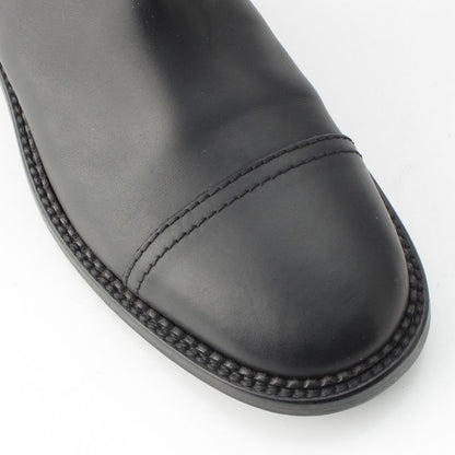 Chanel Leather CC Logo Boa Quilted Back Zip Boots Shoes Black 39