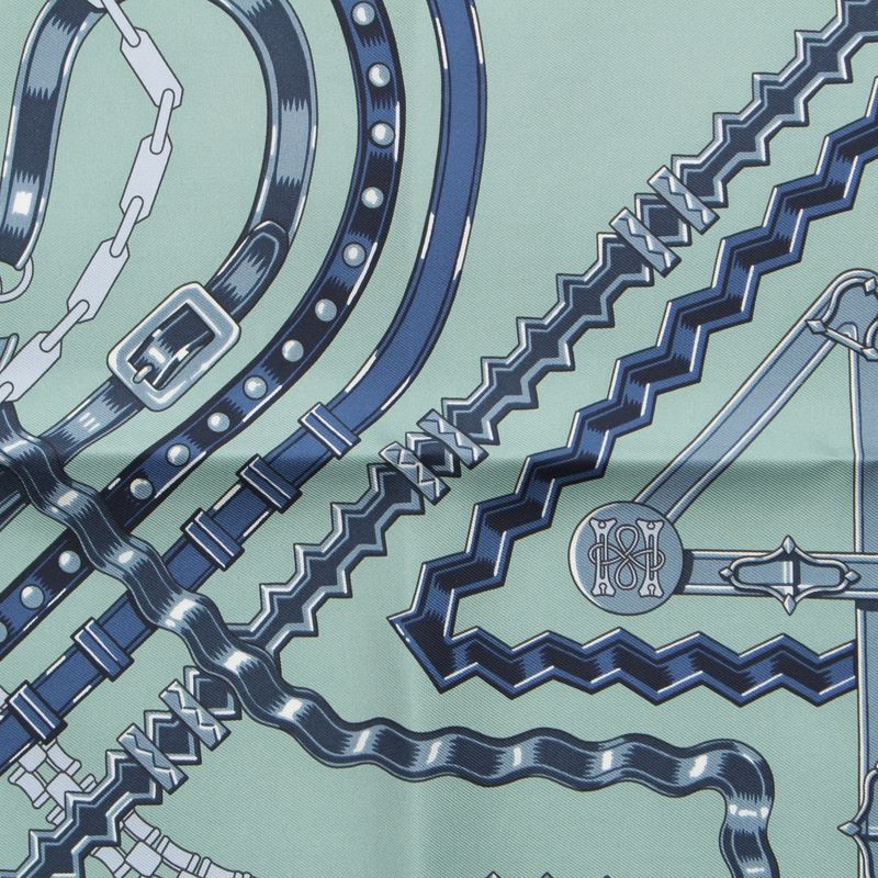 Hermes Silk Brides Et Chaines Scarf Mint