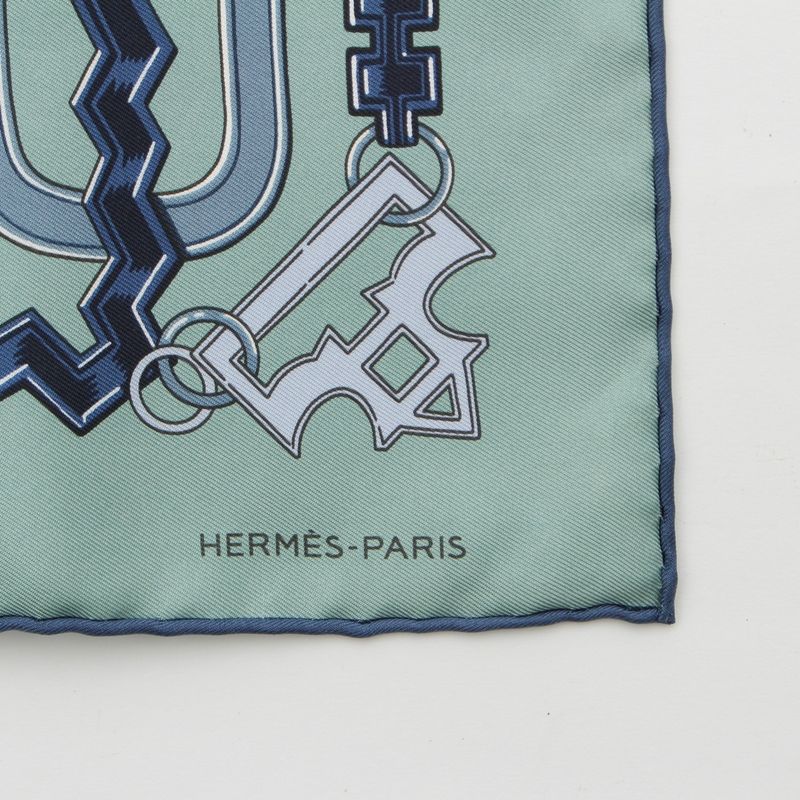 Hermes Silk Brides Et Chaines Scarf Mint