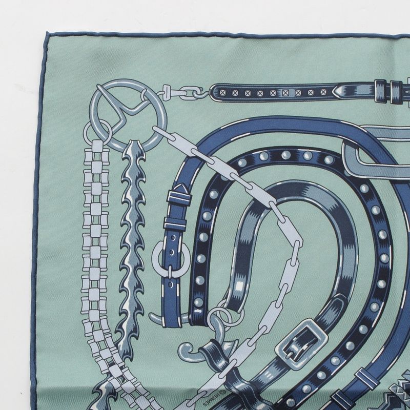 Hermes Silk Brides Et Chaines Scarf Mint