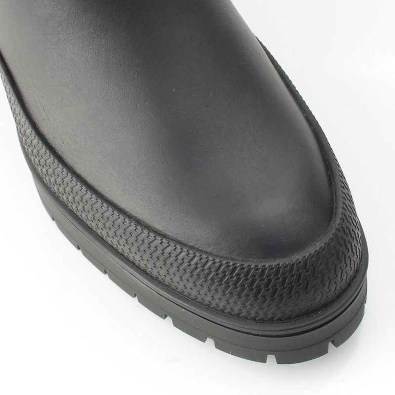 Hermes Leather Fuji Quilted Mosaic Long Boots Shoes Black 36