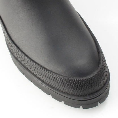 Hermes Leather Fuji Quilted Mosaic Long Boots Shoes Black 36