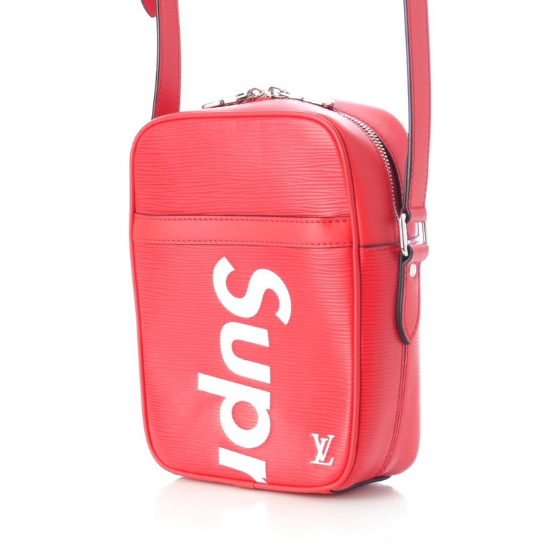Louis Vuitton Supreme Danube PM Epi Logo Shoulder Bag Red