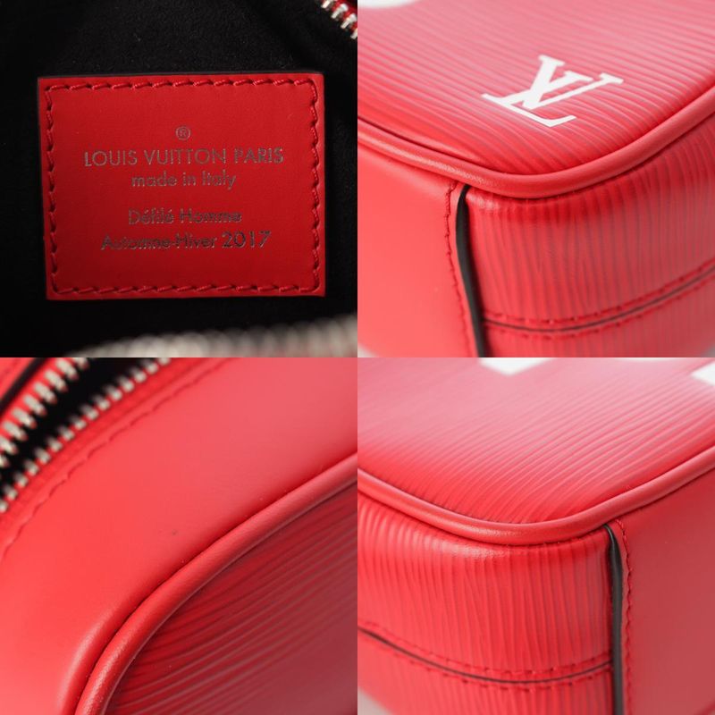 Louis Vuitton Supreme Danube PM Epi Logo Shoulder Bag Red