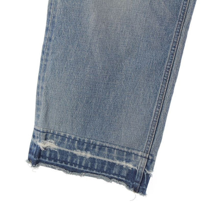 Celine Cotton Wesley Damage Leopard Zuma Wash Denim Pants Blue 33