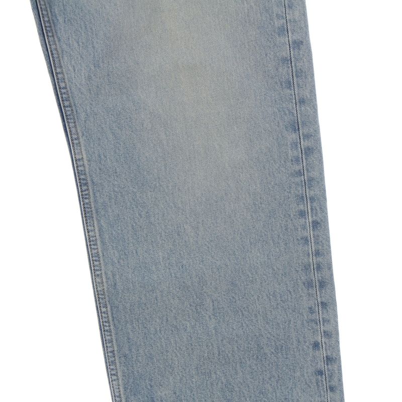 Saint Laurent Cotton Back Logo Loose Fit Denim Jeans Pants Blue 32