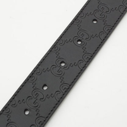 Gucci Leather GG Guccissima Reversible Belt Black Dark Brown