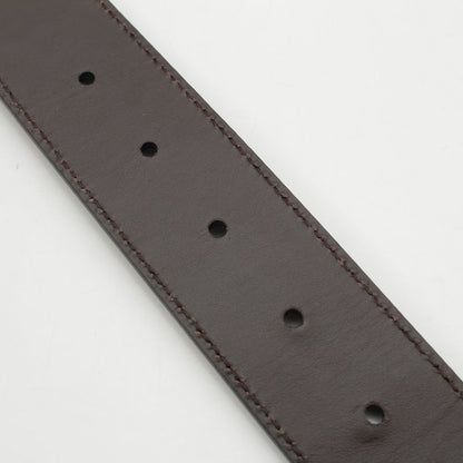 Gucci Leather GG Guccissima Reversible Belt Black Dark Brown