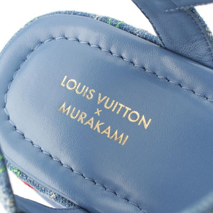 Louis Vuitton Denim Takashi Murakami Cherry Maya Platform Sandals Blue