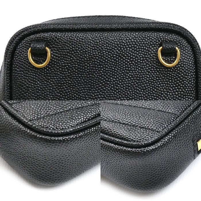 Saint Laurent Baby Leather Chain Shoulder Bag Black