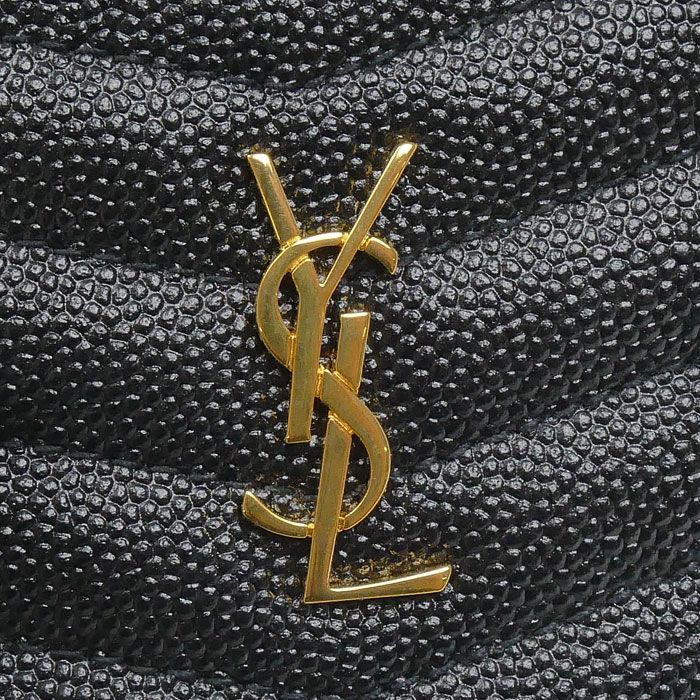 Saint Laurent Baby Leather Chain Shoulder Bag Black