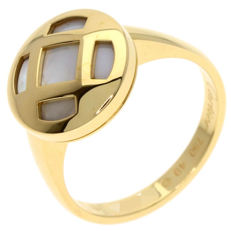 Cartier Pasha White Shell 49 Ring 18K Yellow Gold