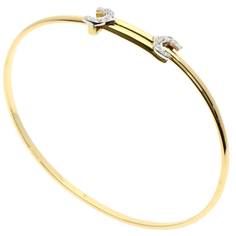 Cartier Vintage 2C Diamond Bracelet 18K Yellow Gold